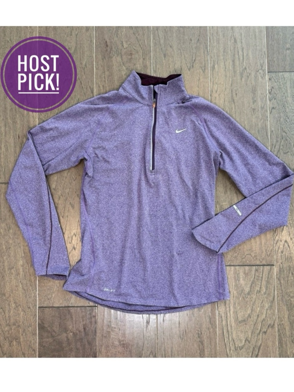 Nike Dri-Fit Heathered Purple Running Jacket